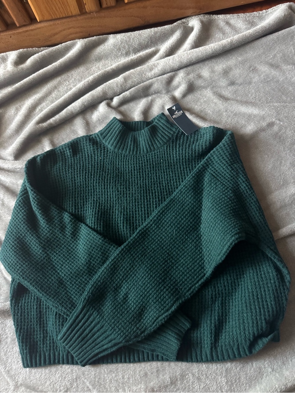 Hollister Forest Green Mock Neck Sweater